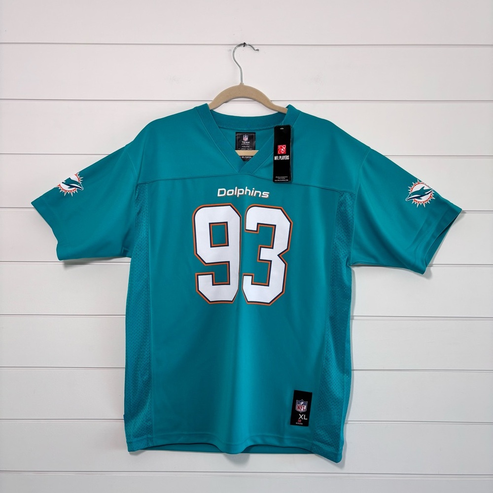 Miami‎ Dolphins Turquoise Jersey Suh #93 Youth XL